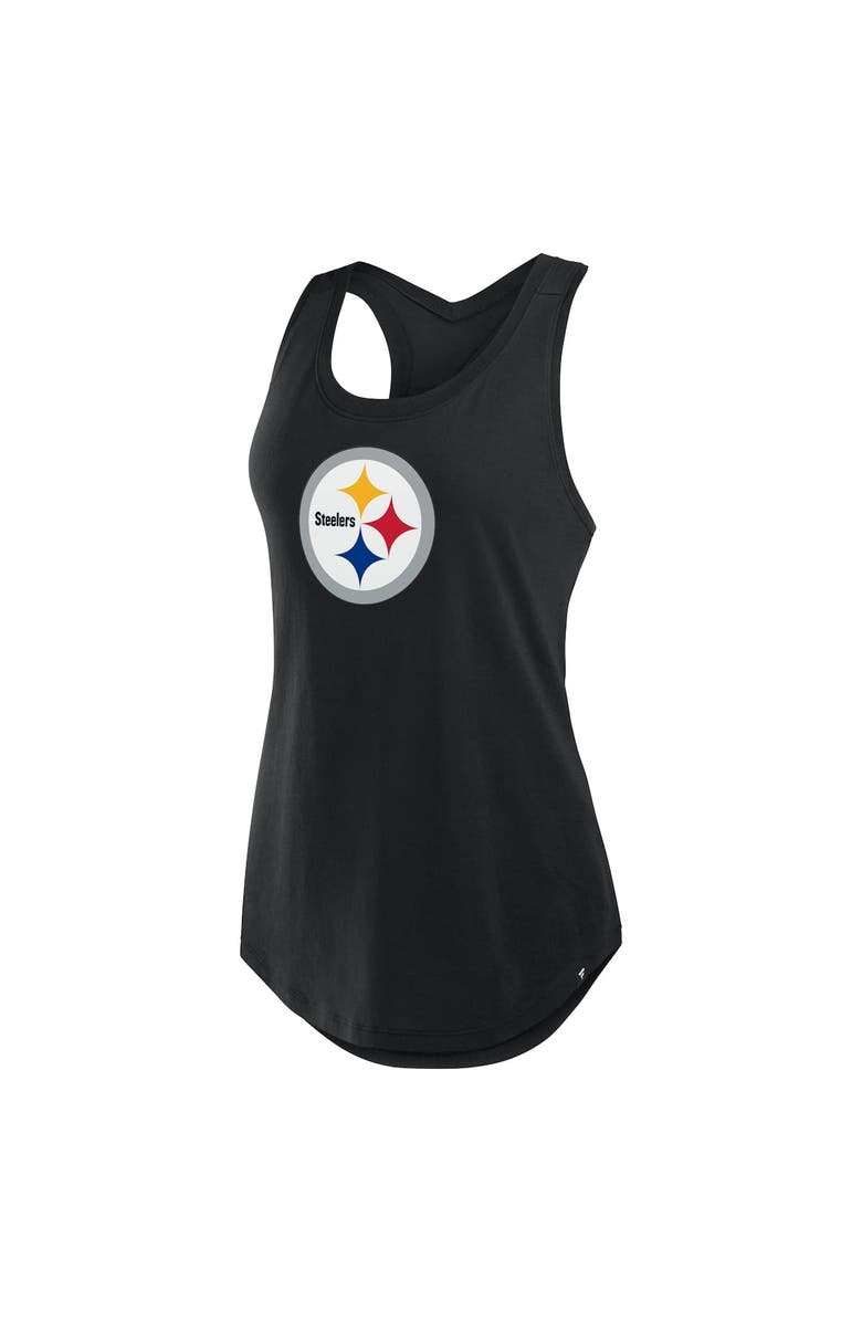 FANATICS Women's Fanatics Black Pittsburgh Steelers Iron Fan Tank Top, Alternate, color, Black