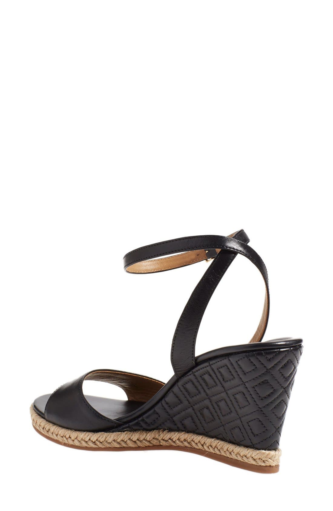 Tory Burch 'Marion' Wedge Sandal, Alternate, color, 