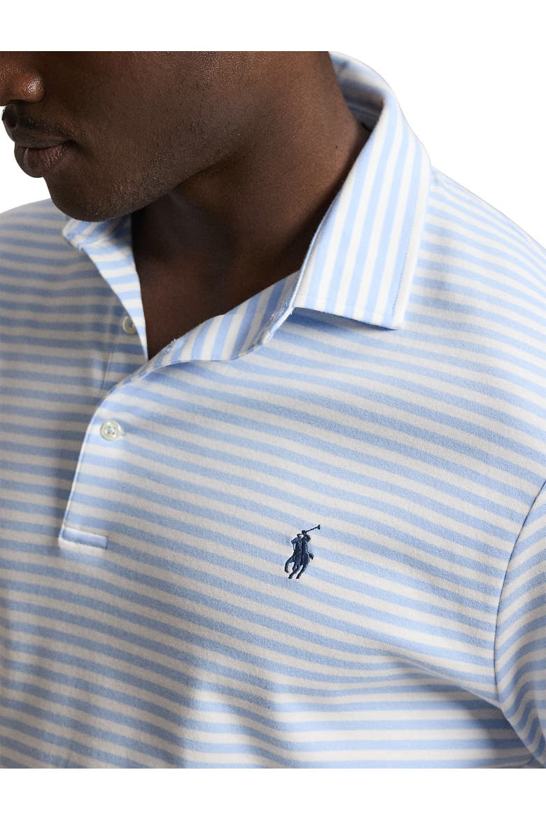 Big & Tall Soft Touch Animated Polo Shirt, Alternate, color, OFFICE BLUE WHITE