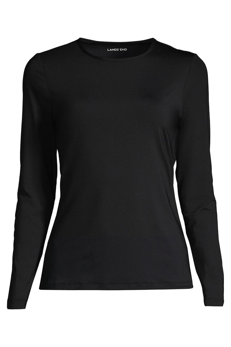 Long Sleeve Relaxed UPF 50 Rash Guard, Alternate, color, Black