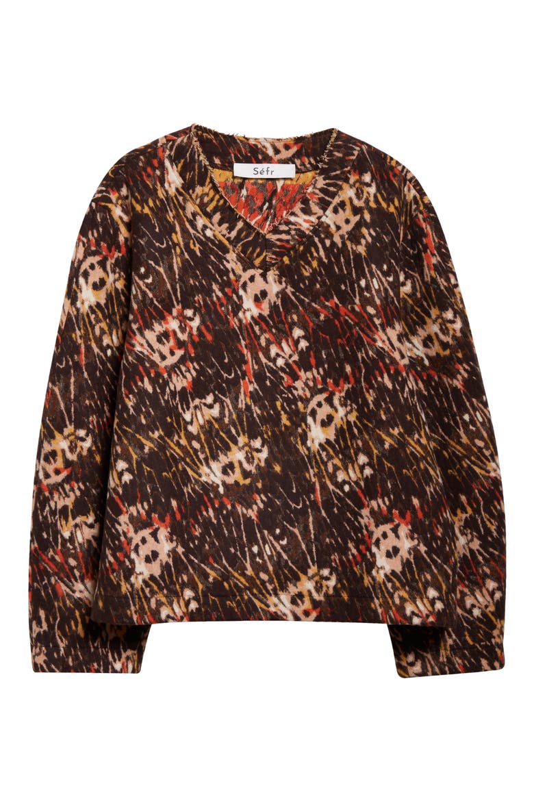 Agustin Wool Blend Sweater, Alternate, color, BEDOUIN MELANGE