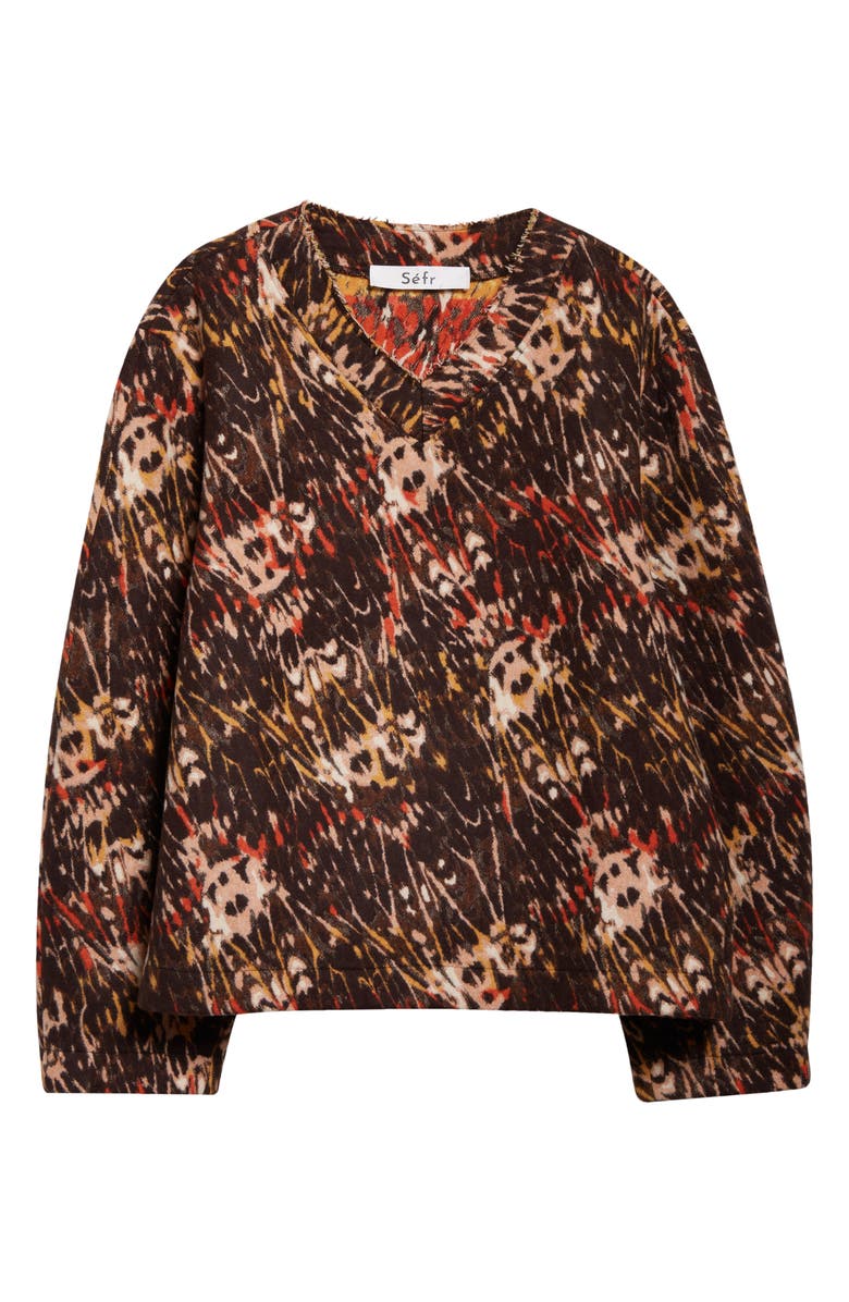 Séfr Agustin Wool Blend Sweater, Alternate, color, Bedouin Melange