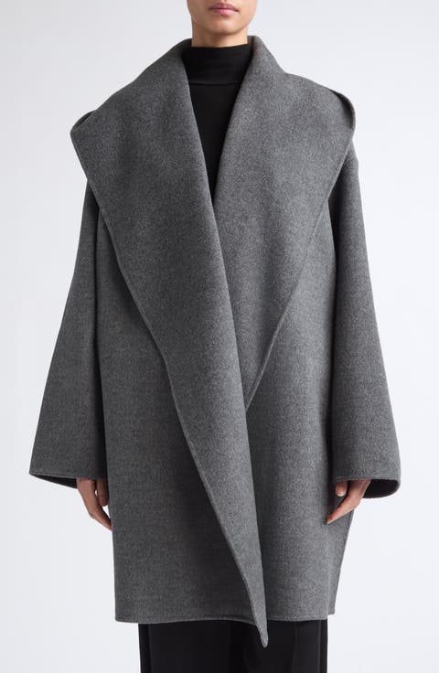 Double Face Wool Hoodie Coat