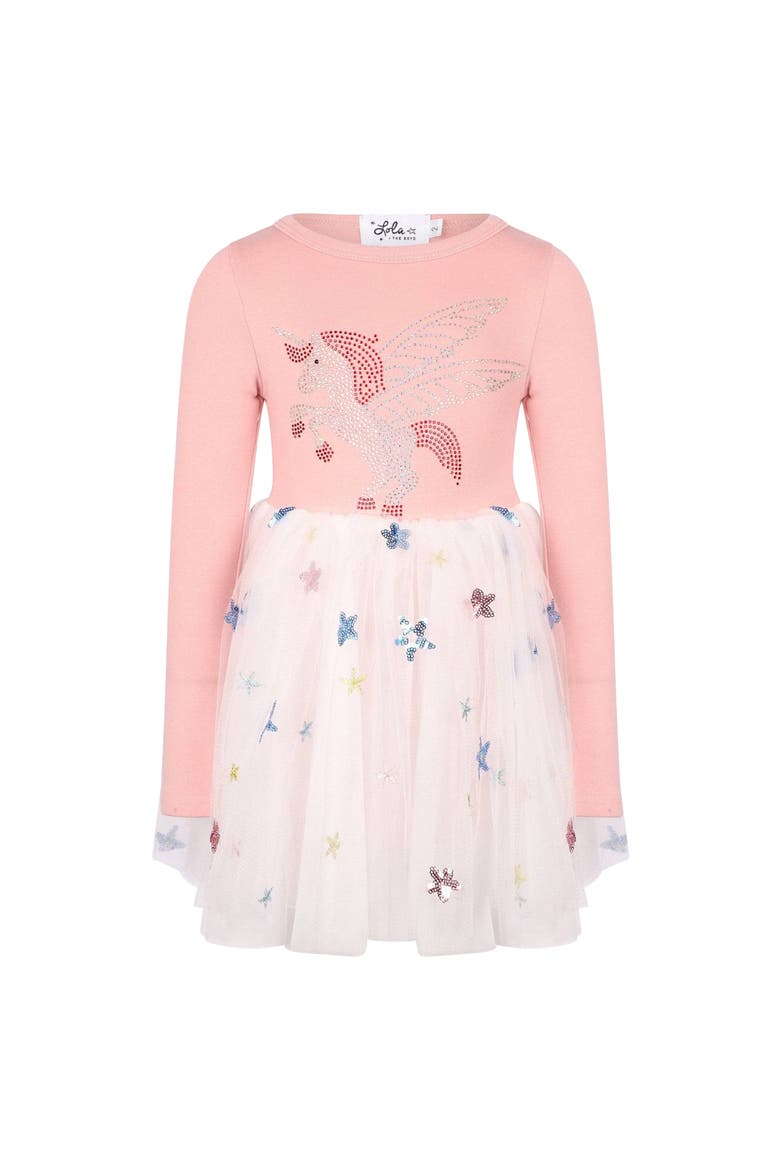 Unicorn & Stars Tutu Dress, Alternate, color, Pink