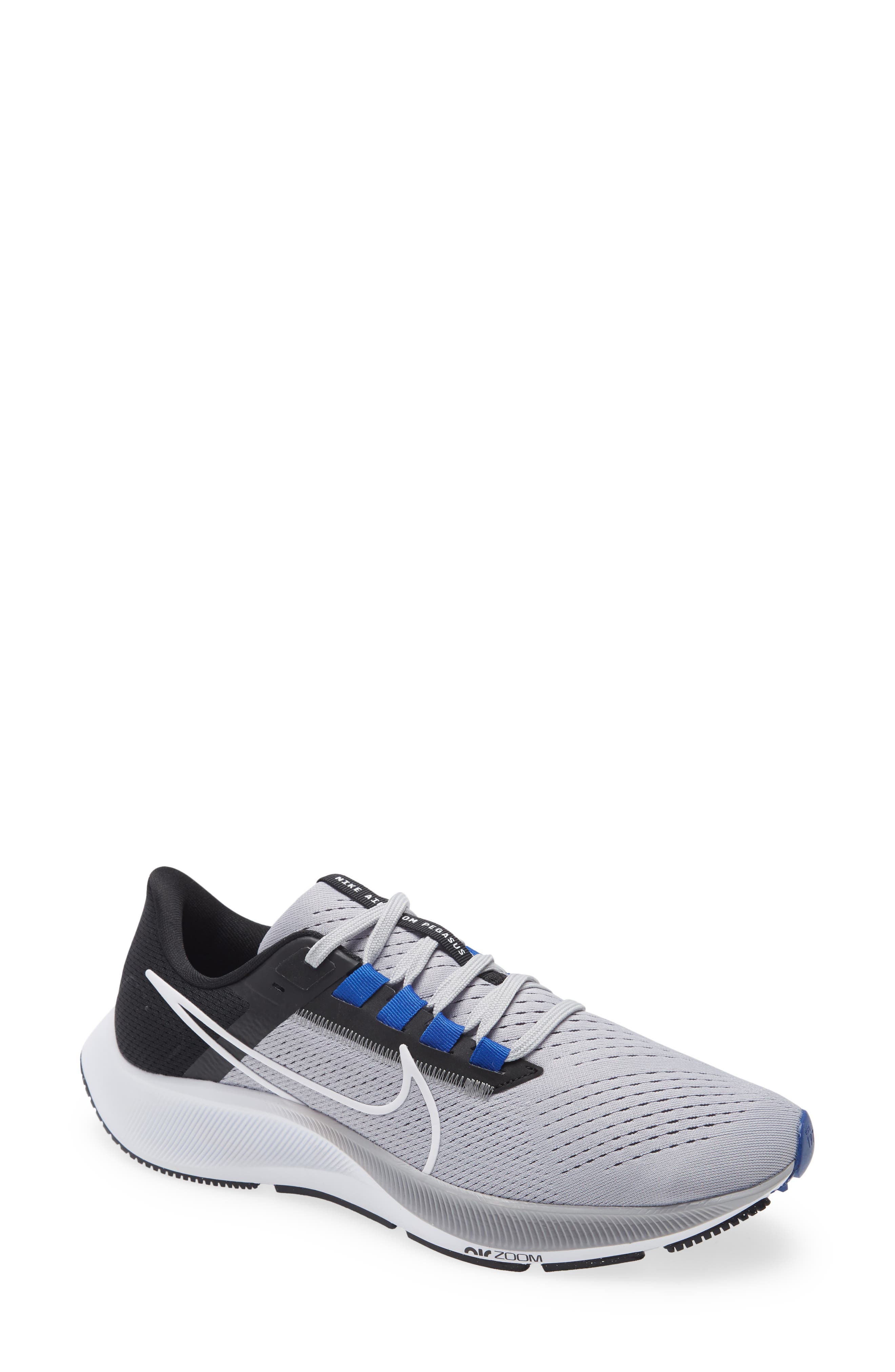 Air Zoom Pegasus 38 Running Shoe, Main, color, WOLF GREY/ WHITE/ BLACK