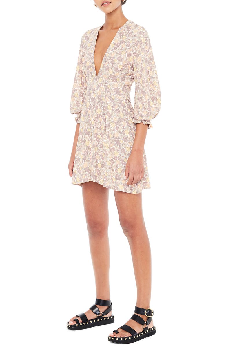 Faithfull the Brand Palmaro Floral Print Minidress, Alternate, color, 