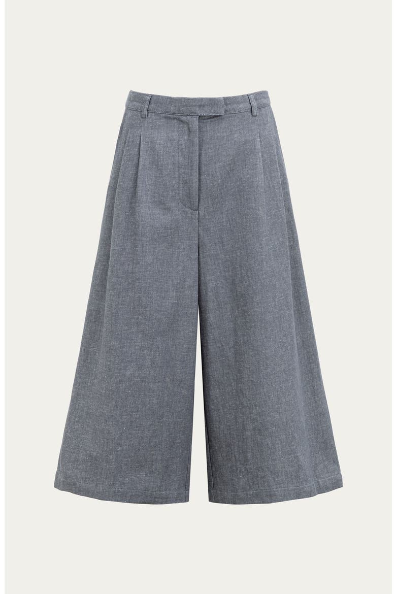 Wide Leg Culotte Shorts, Alternate, color, Riverstone