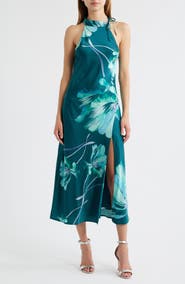 Hutch Floral Mock Neck Sleeveless Dress