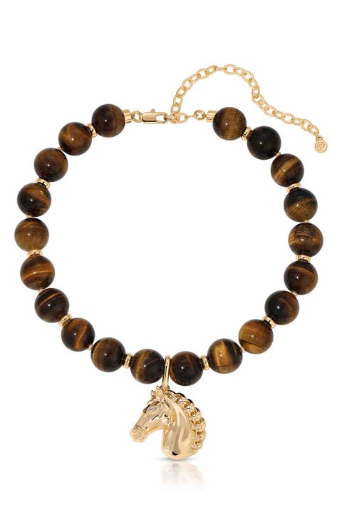 Stallion Tiger's Eye Beaded Necklace