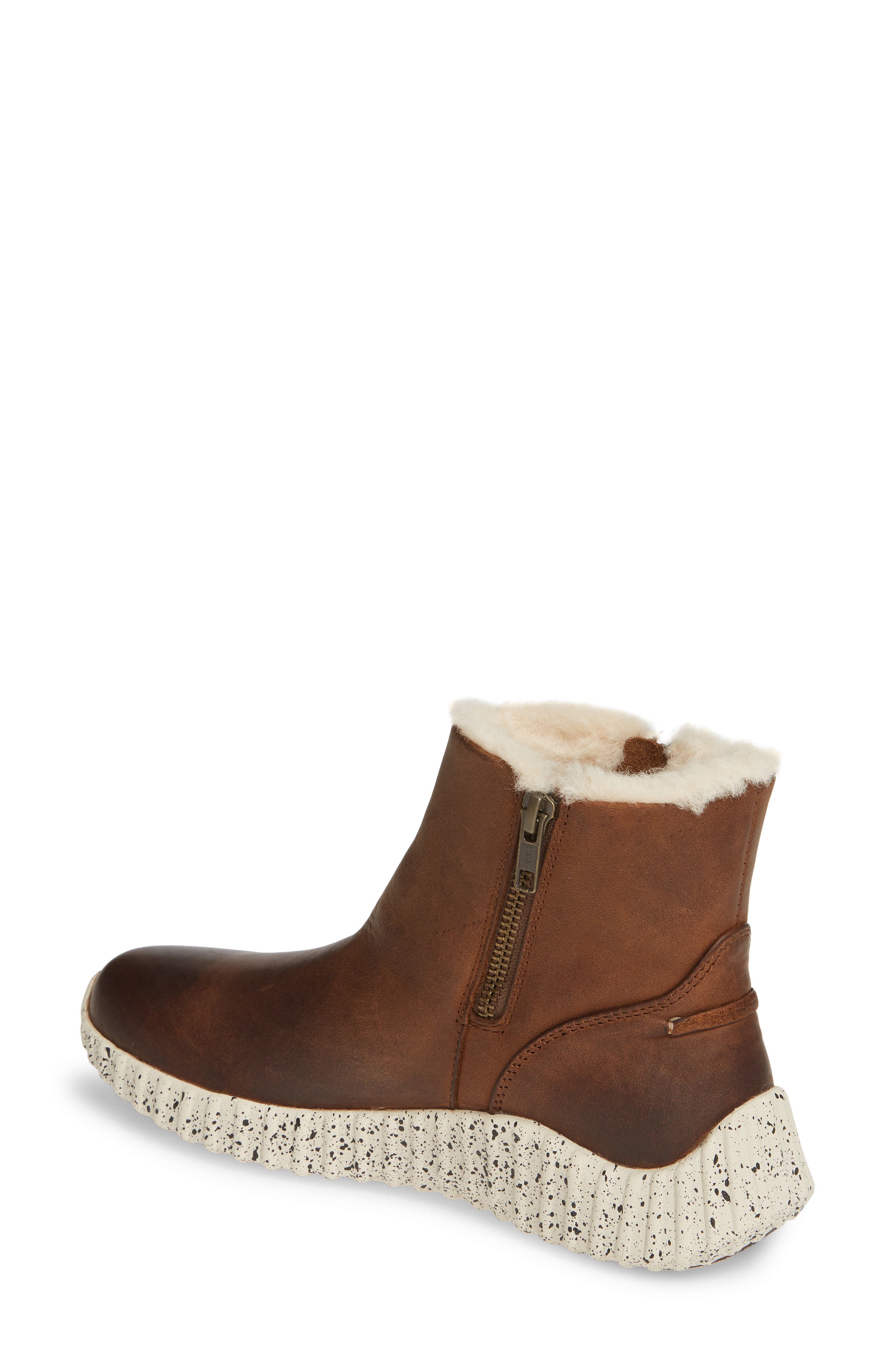 Johnston & Murphy Kimberly Waterproof Genuine Shearling Lined Sneaker Bootie, Alternate, color, 