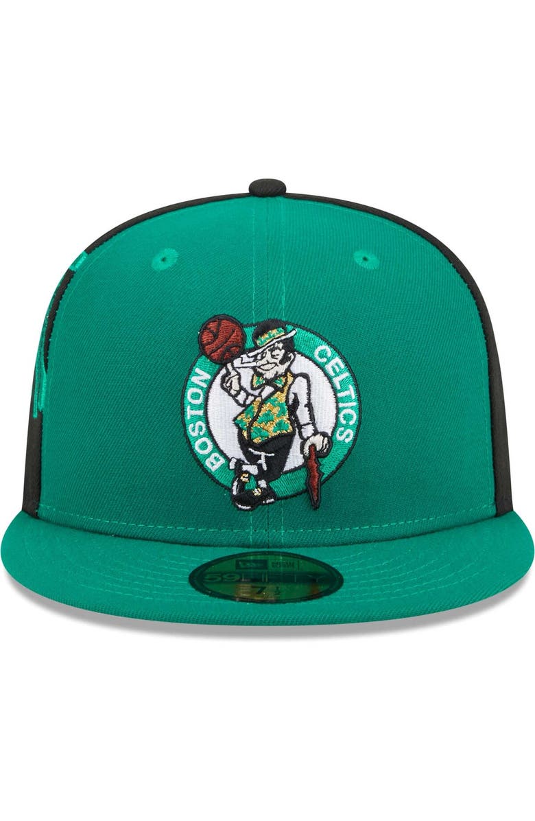 New Era Men's New Era Kelly Green/Black Boston Celtics Gameday Wordmark 59FIFTY Fitted Hat, Alternate, color, Kelly Green