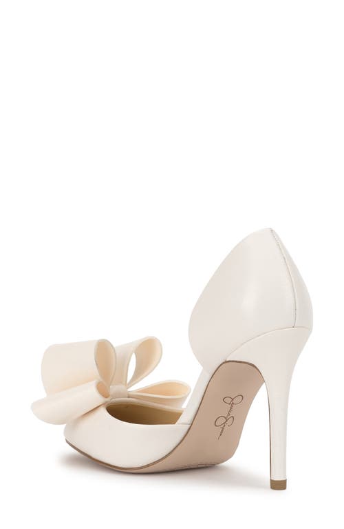 Jessica Simpson Penari Pointed Toe Half D'orsay Pump In White