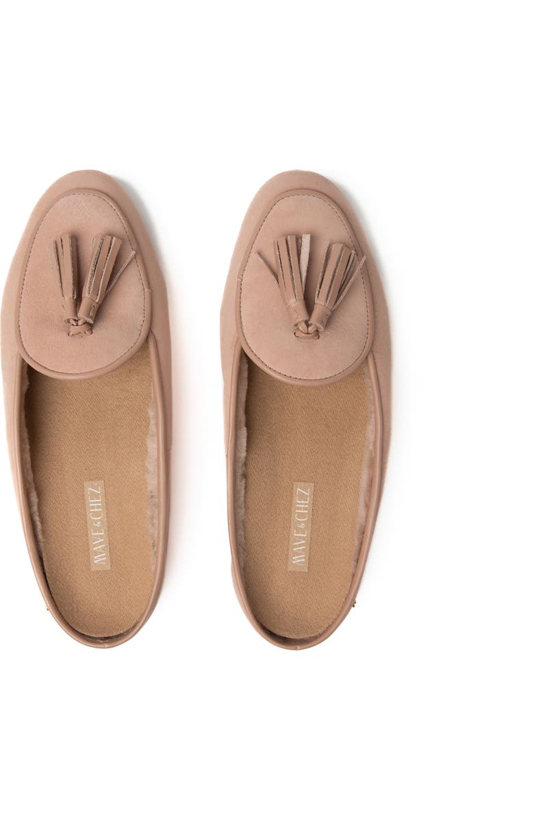 Mave & Chez Frida Mule - Arch Support 100% Genuine Shearling, Alternate, color, Blush