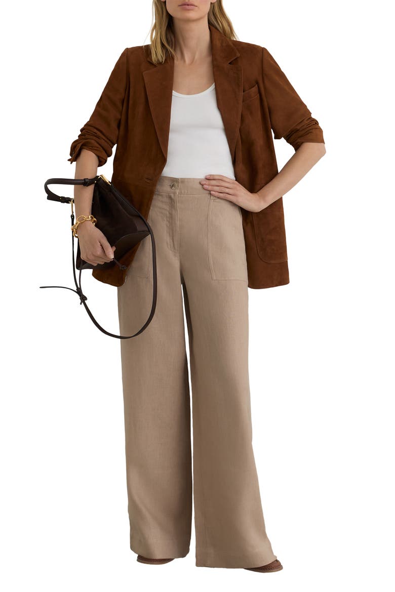 Ashby Wide Leg Linen Pants, Alternate, color, NEUTRAL