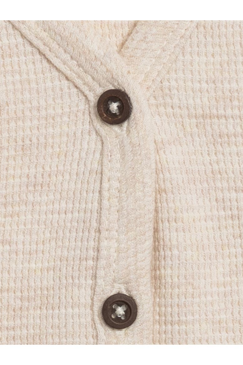 Wells Waffle Knit Button Cardigan, Alternate, color, Heather Oat