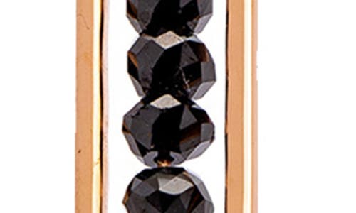 Sethi Couture Leila Black Diamond Linear Bar Pendant In Gold