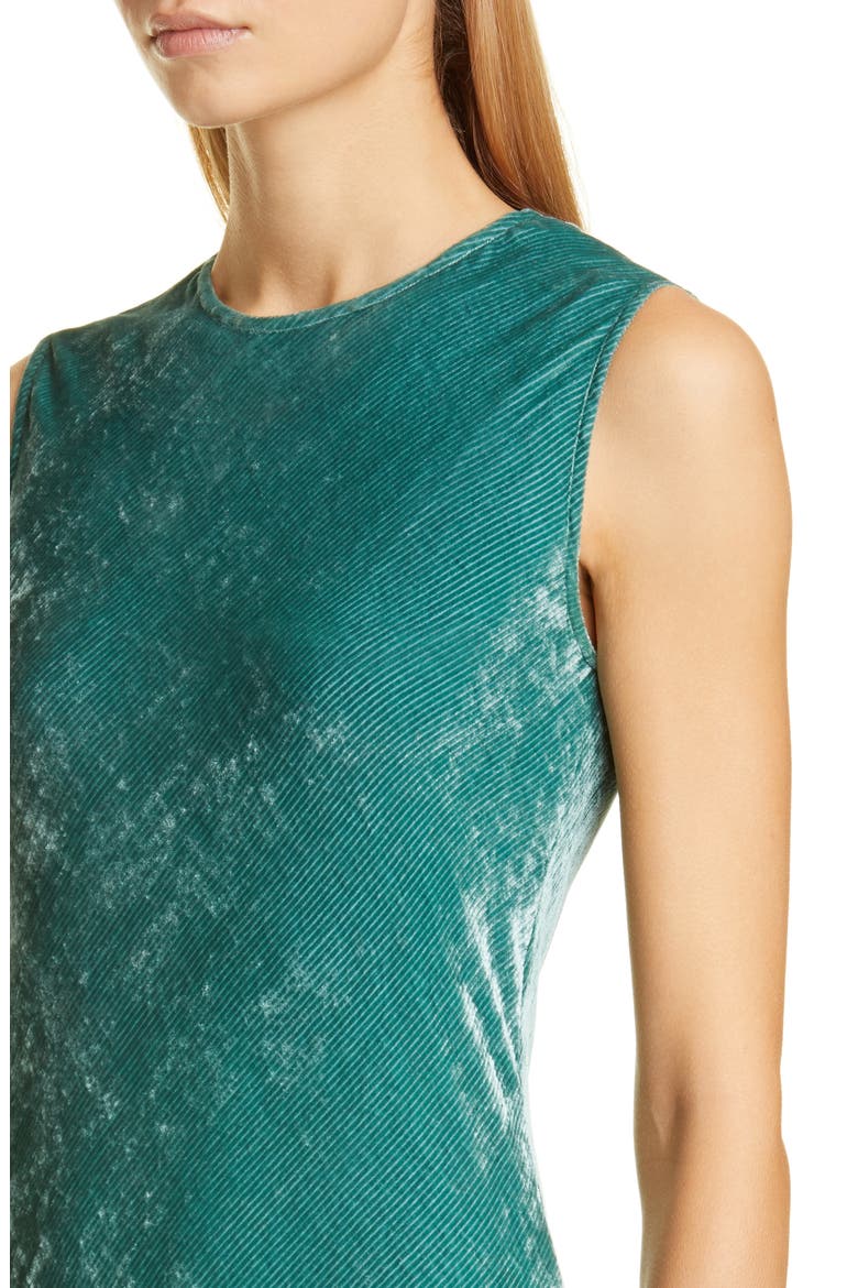 Viv Velvet Midi Dress, Alternate, color, LEEK