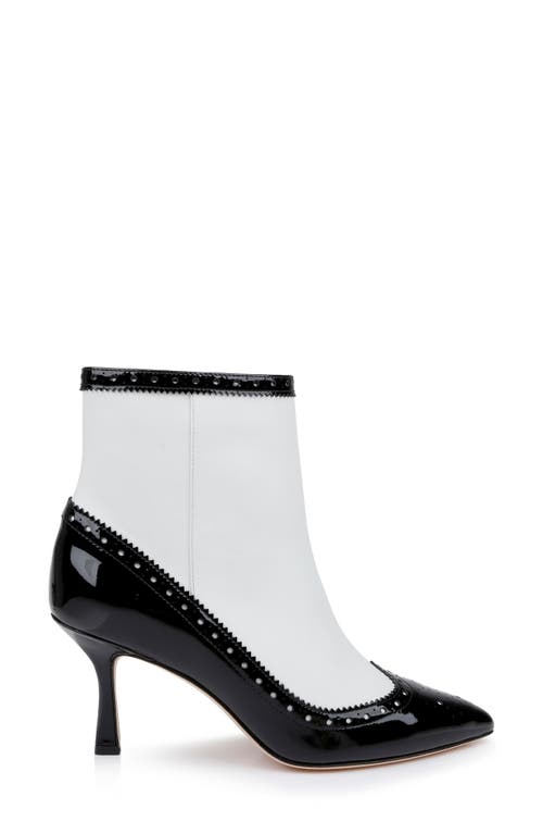 L'agence Ember Wingtip Pointed Toe Bootie In Black