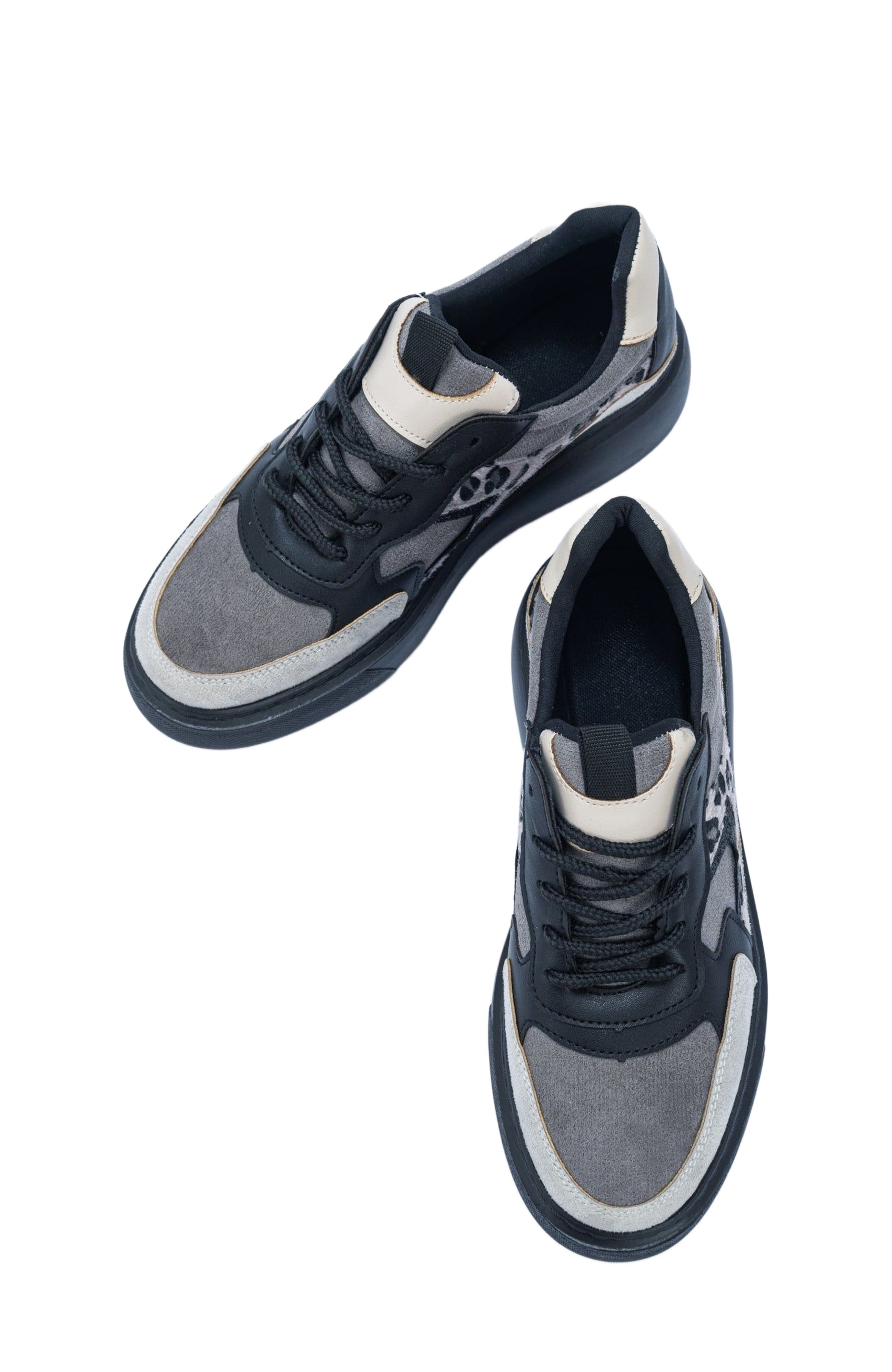 Prologue Shoes Ida Platform Fashion Sneakers, Alternate, color, Black