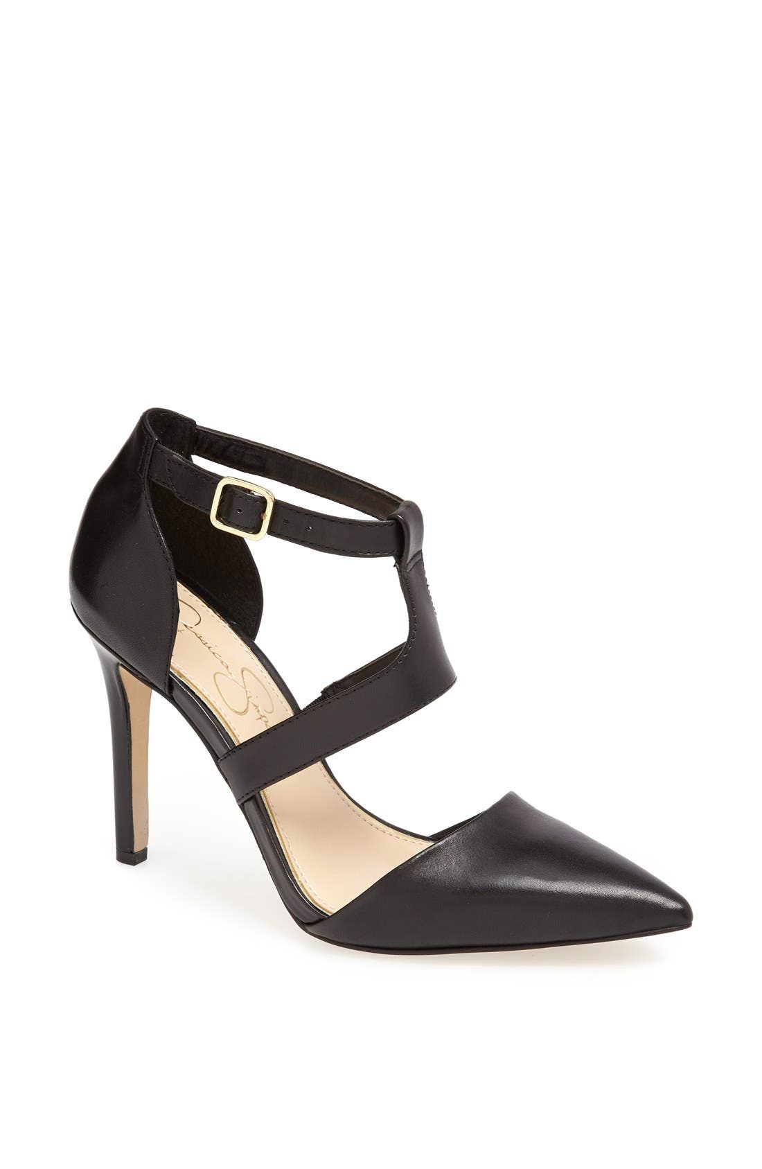 'Campsonne' Pump, Main, color, BLACK/ BLACK