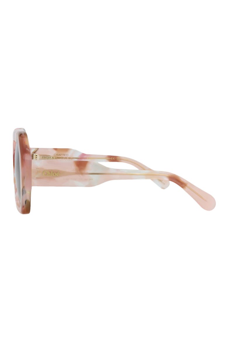 56mm Oversize Sunglasses, Alternate, color, PINK PINK BROWN