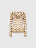 Missoni Slim Viscose Lamé Cardigan With Lace Motif