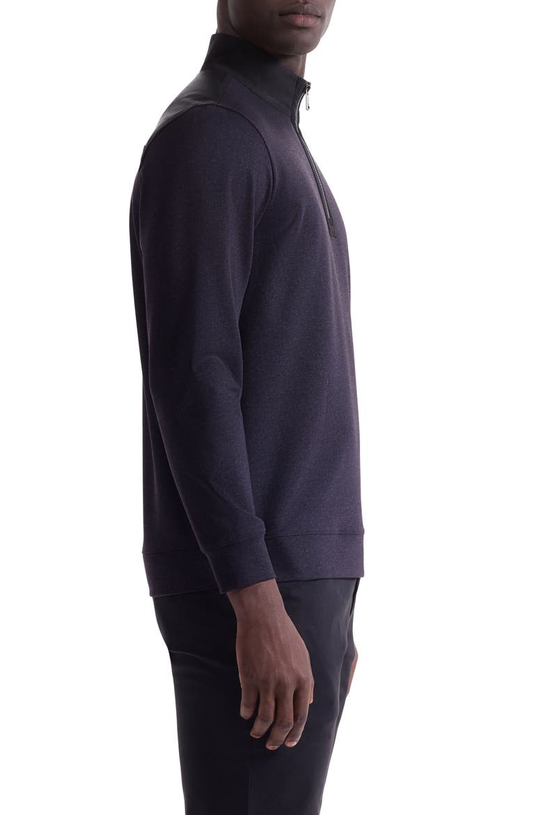 Quarter Zip Pullover, Alternate, color, EGGPLANT