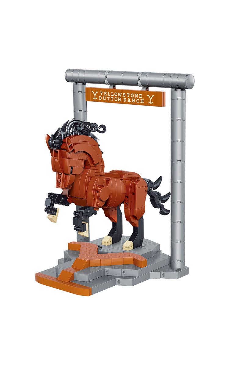 Brickcraft Yellowstone Stallion Horse Building Set, Alternate, color, Yellow