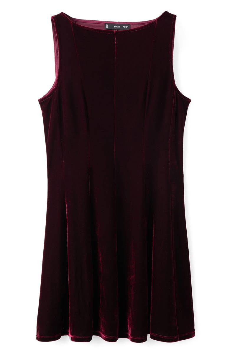 MANGO Sleeveless Velvet Minidress, Alternate, color, 