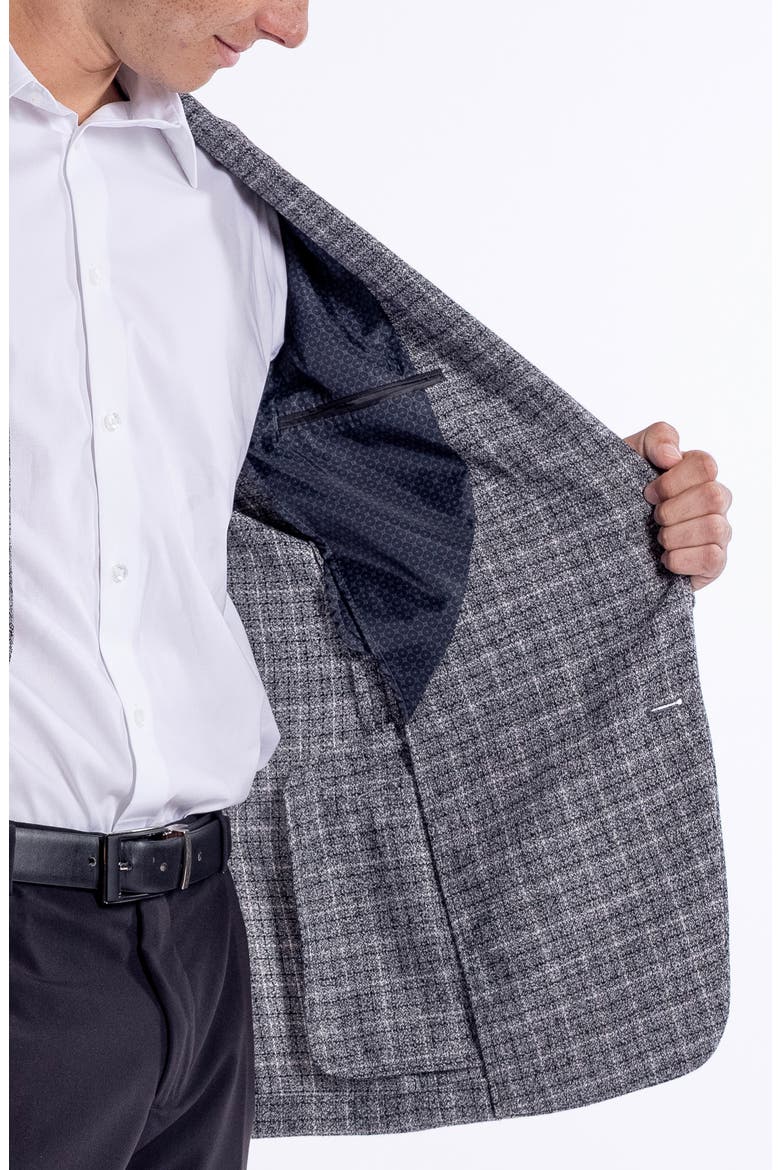 Bouclé Sport Coat, Alternate, color, BLACK/ WHITE