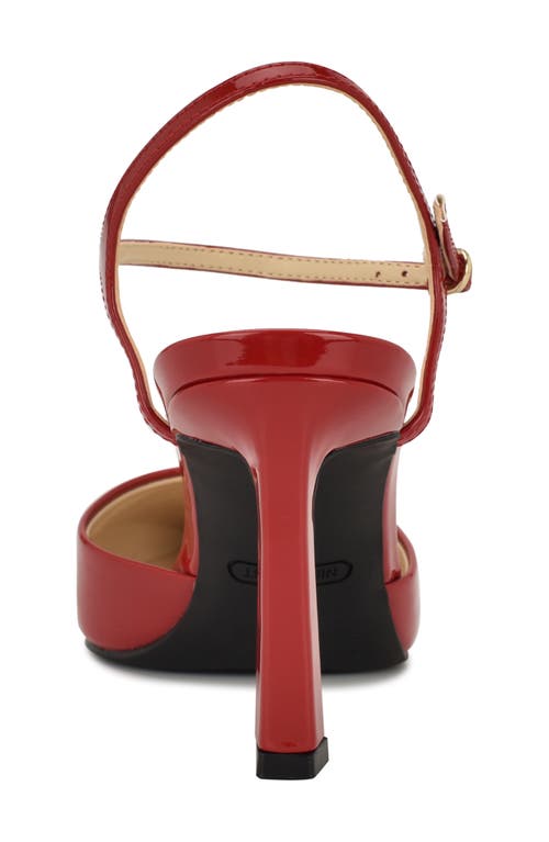 Nine West Dres Ankle Strap Pointed Toe Pump In Red
