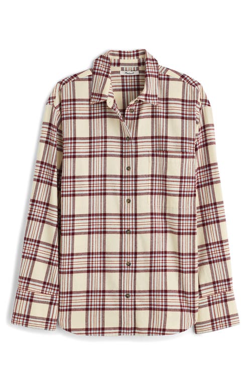 Shop Madewell Plaid Relaxed Organic Cotton Flannel Button-up Shirt