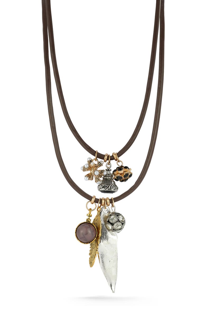 Set of 2 Charm Necklaces, Main, color, GOLD