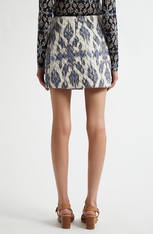 Ulla Johnson Zina Quilted Wrap Miniskirt In Celeste