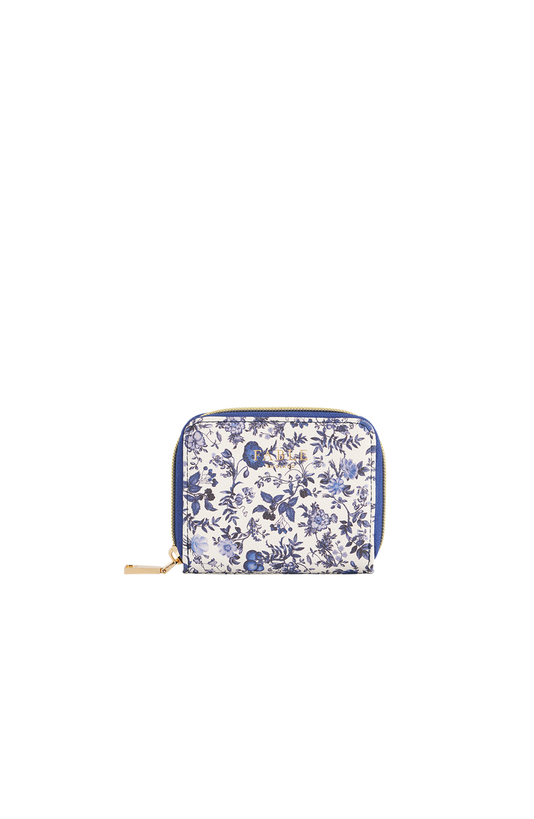 Fable England Ditsy Blue Small Purse, Main, color, Ivory