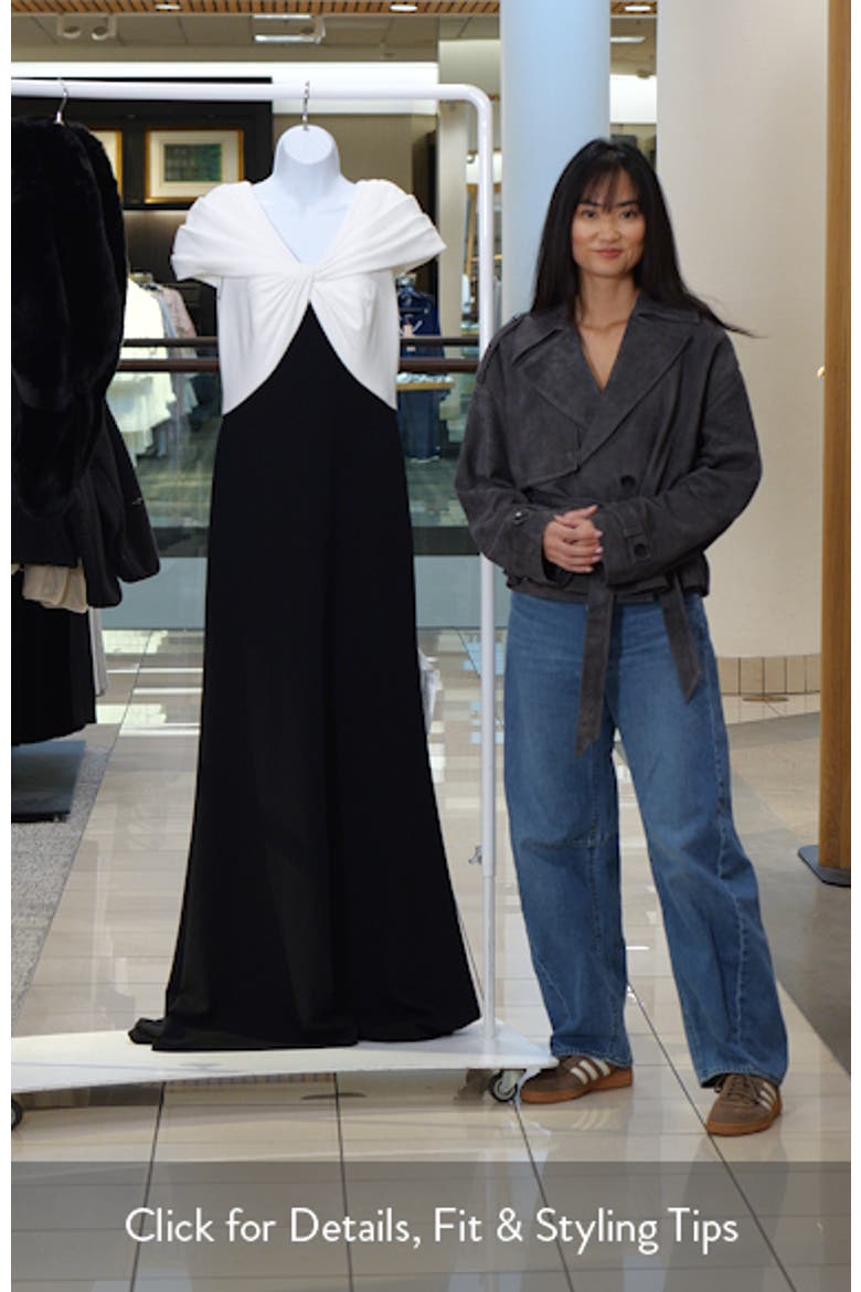 Colorblock Twist Front Gown video