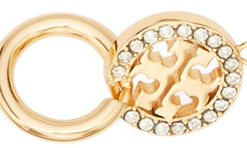 Tory Burch Miller Interlock Pavé Chain Bracelet In Gold