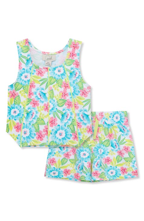 Kids' Tropica Flower Tank & Shorts Set (Toddler, Little Kid & Big Kid)