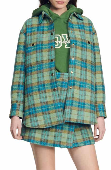 SANDRO Kenneth Plaid Virgin Wool Jacket