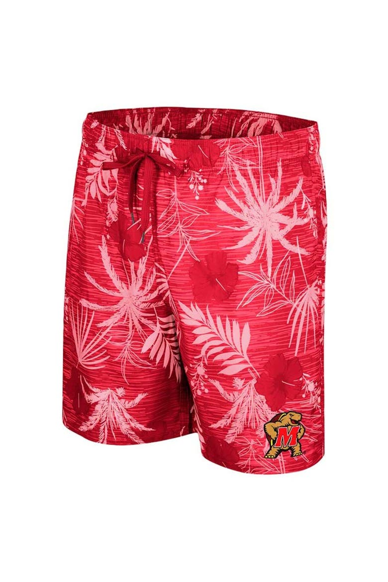 Men's Colosseum Red Maryland Terrapins What Else is New Swim Shorts, Alternate, color, Red