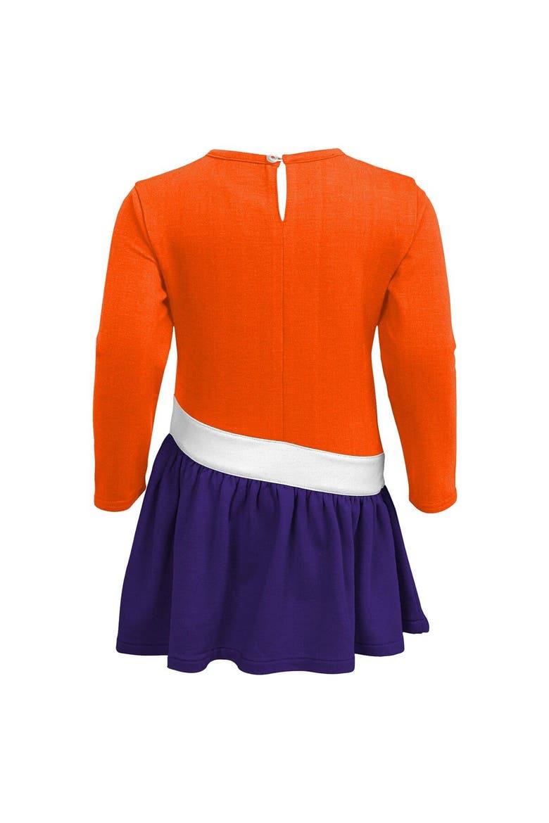 Girls Preschool Orange Clemson Tigers Heart to Heart French Terry Dress, Alternate, color, Orange