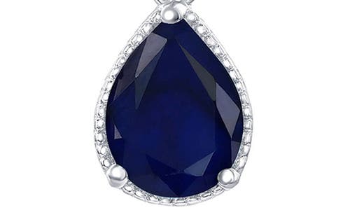 Simona Semiprecious Stone & White Topaz Pendant Necklace In Blue