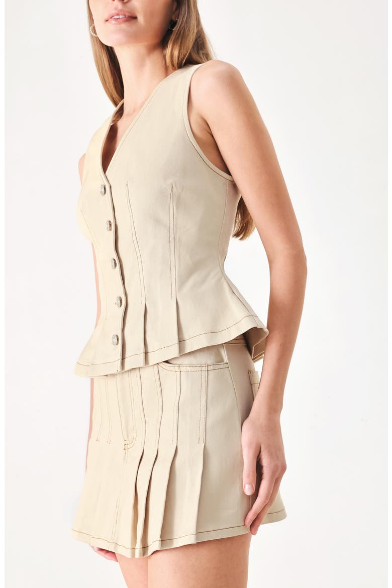 Denim Vest, Alternate, color, TAUPE