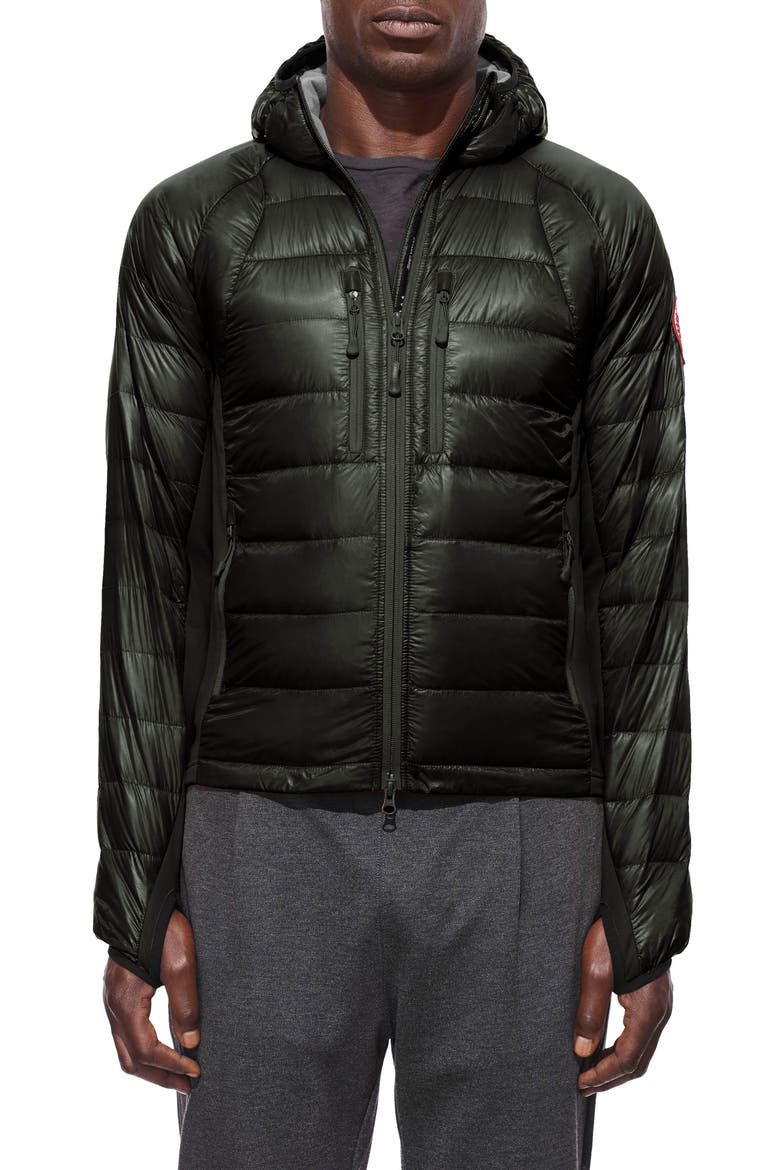 'Hybridge™ Lite Hoody' Slim Fit Packable Jacket, Main, color, VOLCANO/ BLACK
