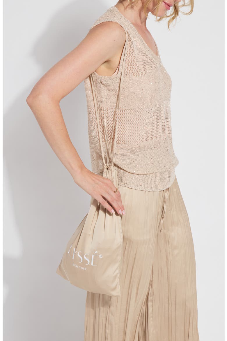 Bria Sequin V-Neck Sleeveless Sweater, Alternate, color, CHABLIS SEQUINS