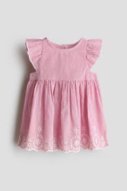 H&M Flutter-sleeved Cotton Dress