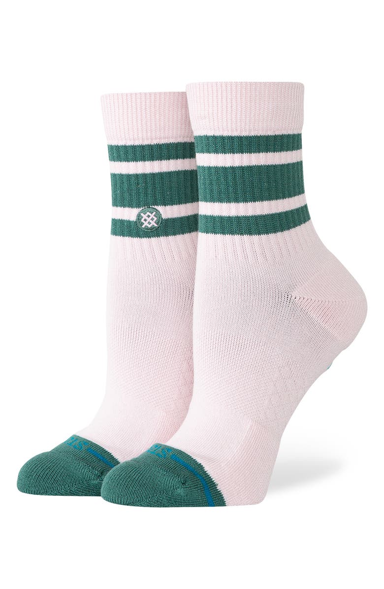 Stance Boyd Cotton Blend Quarter Socks, Alternate, color, Pink