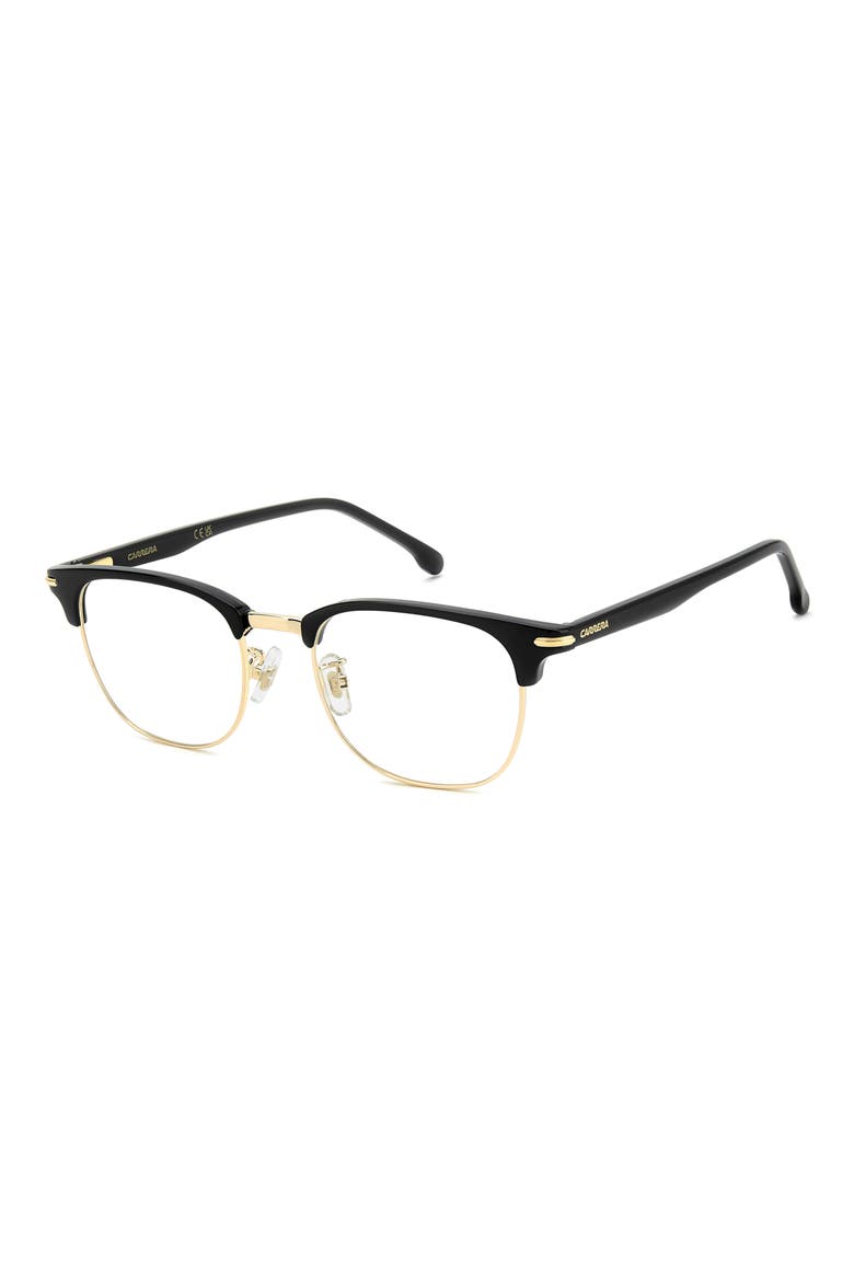 50mm Rectangular Optical Glasses, Alternate, color, BLACK GOLD