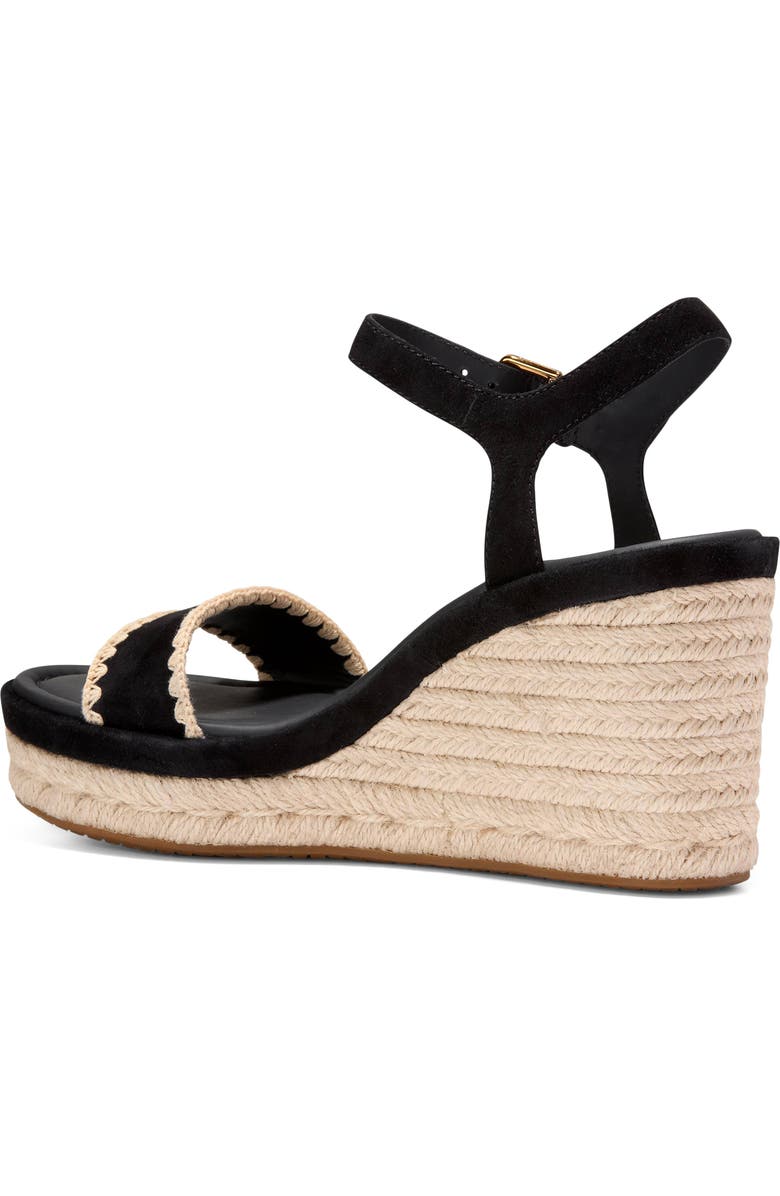 Cole Haan Asbury Cloudfeel Espadrille Wedge, Alternate, color, Black Suede / Natural Raffia