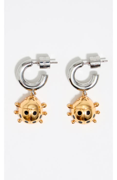 Ladybug Hoop Earrings